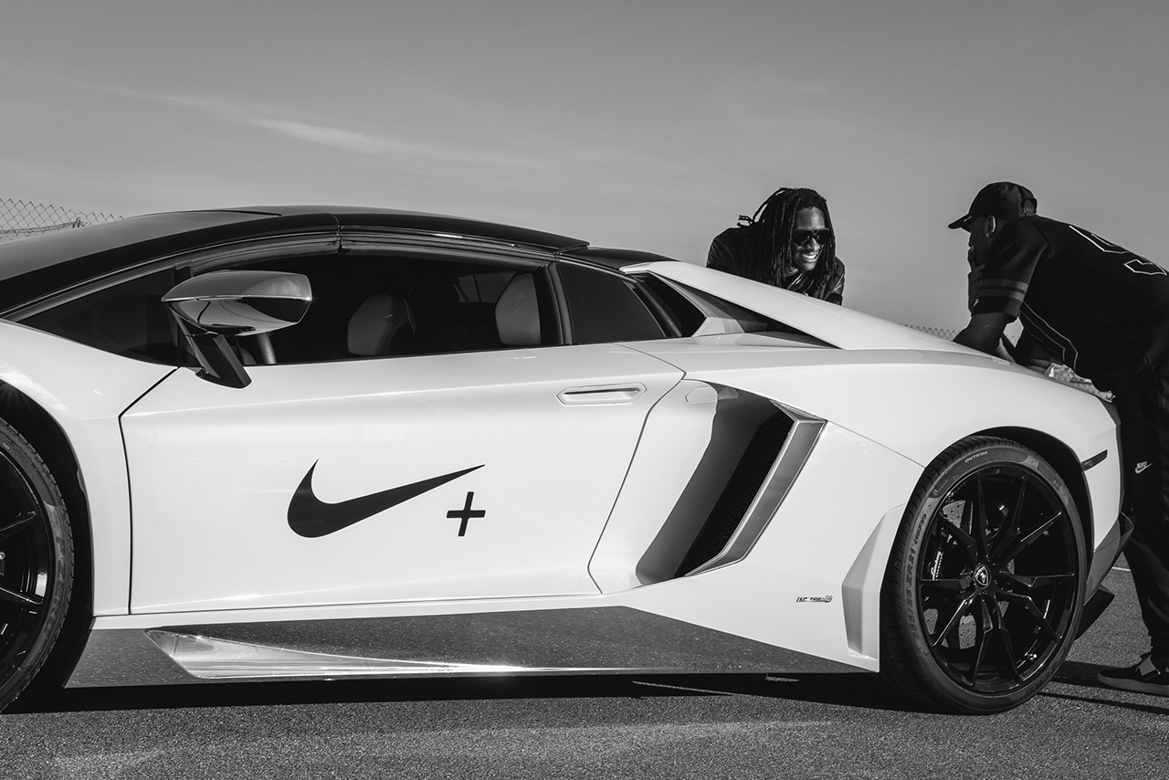 Todd Gurley on set for the Nike Speed Drops super bowl campaign